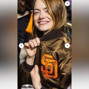 Padres Vintage Bomber Jacket as seen on Emma Stone Size Small